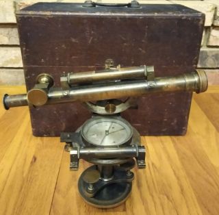 Antique A.  S.  Aloe & Co.  Brass Transit Level With Case,