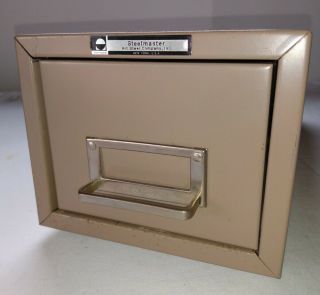 Vintage Steelmaster Metal Single Drawer File Card Cabinet 16 X 9.  5 X 7.  75