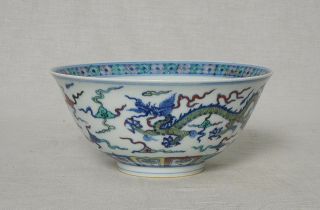 Chinese Dou - Cai Porcelain Bowl With Mark M2800