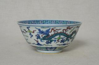 Chinese Dou - Cai Porcelain Bowl With Mark M2801