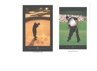 1996 Nike Golf Promo Rookie Tiger Woods 5570 Sand & 5628 Golf Poster Si For Kids