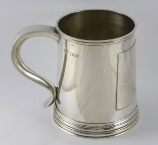 Smart Heavy Solid Sterling Silver 1 Pint Tankard Mug Goldsmiths London 1901 390g
