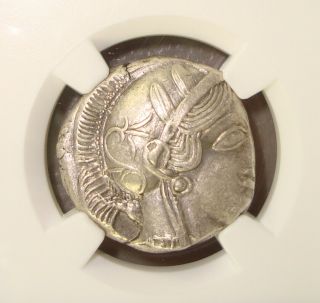 440 - 404 Bc Attica,  Athens Athena / Owl Ancient Greek Silver Tetradrachm Ngc Au