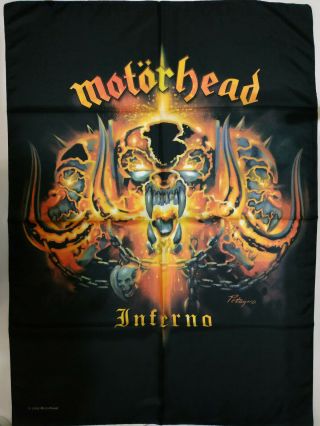 Vintage Motorhead 2004 Textile Poster Flag Inferno