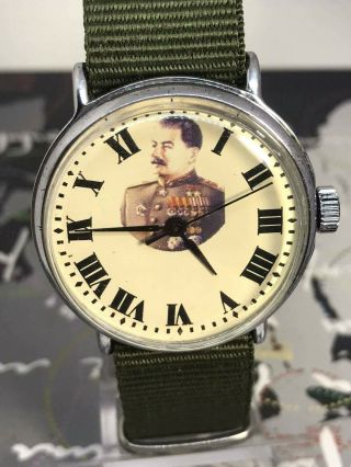 Watch Raketa Stalin Russian Soviet Men`s Mechanical Vintage Wristwatch Ussr