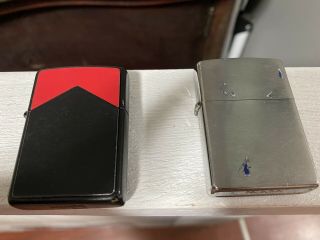 Two Zippos 1997 Marlboro Red Top And 2010 Stainless Parts Zippo