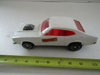 Vintage Plastic Toy Car Processed Plastic Co White Corvette Style