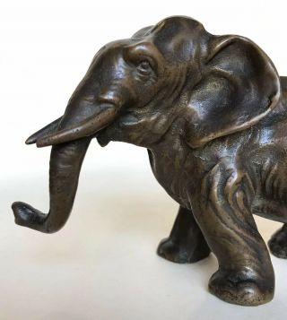 Antique Solid Bronze Elephant Statue - German / Austrian