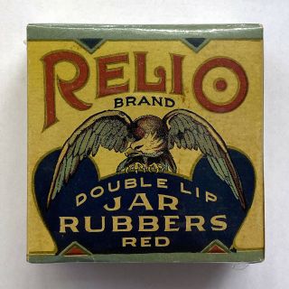 Vintage Relio Brand Jar Ring Box - Eagle Graphics - Spice Coffee Not Tin