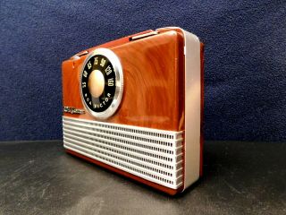 Vintage 50s Cracked Rca Victor Swirled Plastic Old Mid Century Antique Radio