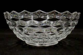 Vintage Fostoria American Footed Salad Bowl 10 Inch Diameter Clear Glass