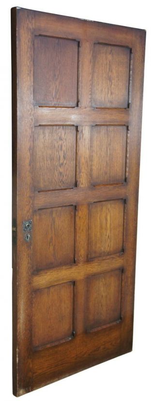Early 20th Century Reclaimed Spanish Revival Oak Panel Door 36 