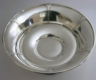 Stunning A E Jones Solid Sterling Silver Arts & Crafts Fruit Bowl 1958 384g