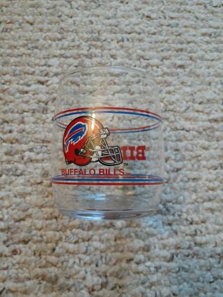 Vintage Nfl Football Buffalo Bills Glass Team Drinking Glass Rock Style