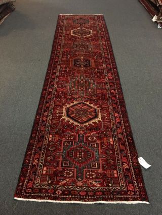 On Vintage Hand Knotted Tribal Area Rug 2’11”x11’4” 3092