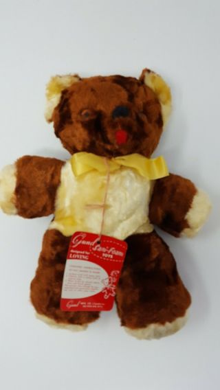 Rare Vtg Gund Creation J Swedlin Sani Foam Stuffed 11 " Bear Plush Stuffed Animal