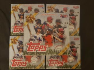 (5) 2020 Topps Holiday Mega Box Factory Mlb Baseball ⚾️⚾️
