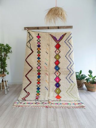 Beni Ourain Rug Handmade Moroccan Rug Wool Carpet Authentic Berber Rug