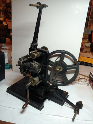 Antique 35 Mm Hand Crank Motion Picture Film Projector Butcher & Sons Camera.