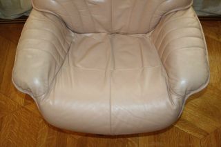 Danish Modern Leather Rosewood Recliner Lounge Chair & Ottoman.  Ekornes/Stouby 3