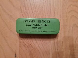 ☆vintage Tin☆ Stamp Hinges 2000 Medium Size Item 3071 Stanley Gibbons Ltd