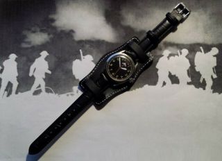 A World War 2 Era British Military Atp Style Quartz Watch In A Vintage Case
