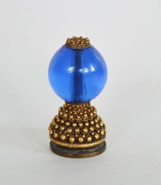 ANTIQUE CHINESE PEKING GLASS HAT FINIAL BUTTON QING DYNASTY 2