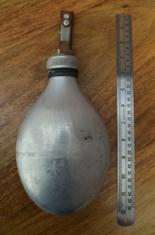 Vintage Swedish Army M39 Aluminium Metal Water Bottle W/ Leather Strap Ww2