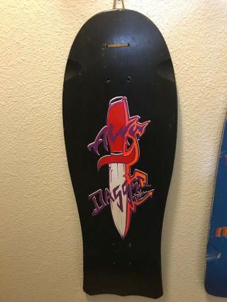 Vintage Nos 1983 Og Alva Dagger Tail Autographed Skateboard