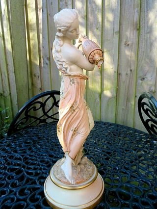 ANTIQUE ROYAL WORCESTER LARGE TINTED GILDED PARIAN FIGURE OF 