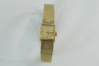 Vintage 70’s Omega Swiss Womens Yellow Gold Filled Watch Square Face