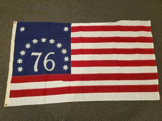 Vintage Pioneer 76 American Flag 13 Star 3 X 5 Ft Bennington,  Valley Forge Co