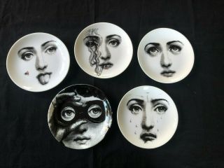 Set Of Antique / Vintage Fornasetti Collecter Plates