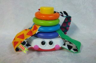 Vtg Fisher Price Learning Patterns Stacking Surprise Octopus Ring Stack Toy