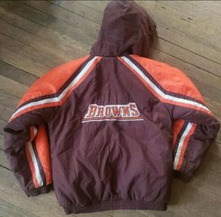 Vintage Cleveland Browns Puffer Jacket Youth/kids Large Nfl 90s
