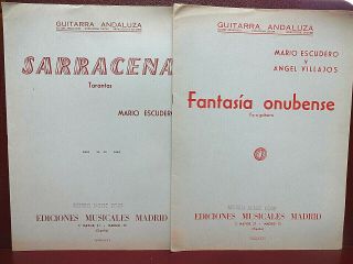 Two Vintage Solo Guitar Works: " Sarracena " & " Fantasia Onubense " - - Sheet Music
