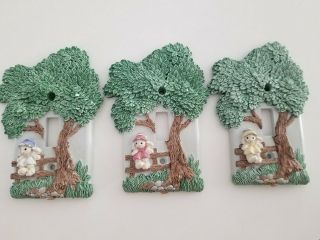 Vintage Lamb Light Switch Covers - Total Of 3