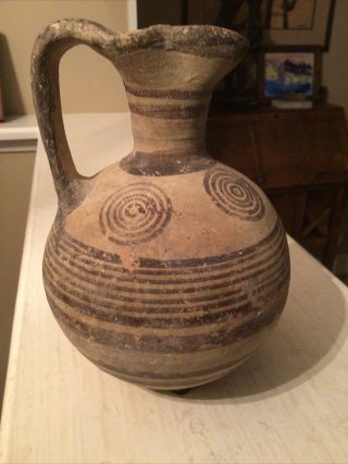 Antique Ancient Cypriot Pottery Oil Wine Jug Juglet 750 - 600 Bc