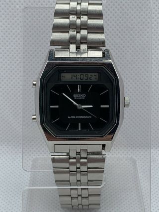 Seiko H556 - 500A Quartz Vintage Rare Wrist Watch Japan Alarm Chronograph Ana - Digi 2