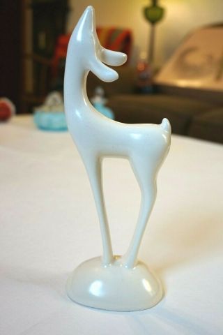 Vintage Roselane California Pottery Mcm Stylized Deer Figurine