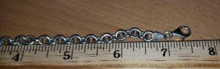 925 Sterling Silver Vintage Cable Link Bracelet (7 