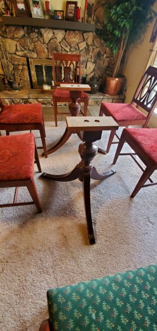 ANTIQUE TABLE AND 6 CHAIRS,  Duncan Phyfe,  MAHOGANY,  1940 - 1949,  Neo Classic. 3