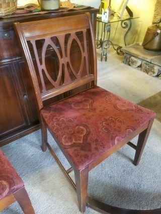 ANTIQUE TABLE AND 6 CHAIRS,  Duncan Phyfe,  MAHOGANY,  1940 - 1949,  Neo Classic. 6