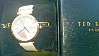 Ted Baker Ava Ladies Pink Leather Strap Watch Te10031518 Rrp £135 Post