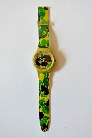 A Bathing Ape Watch Bape Limited Green Camo Version Very Rare Bapex