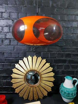 N°580 Ufo Lampe Luigi Colani - Space Age Design Deco Loft 70 - Orange