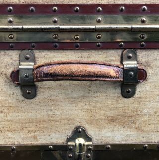 Antique Oshkosh Wi.  Spinning Wardrobe Steamer Trunk Luggage Chest Vintage,  Keys 2