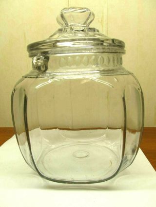Antique Glass Patterson Tobacco Humidor Jar Country Store Patent Aug. ,  28,  1900