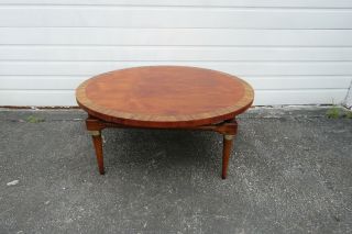 Mid Century Modern Inlay Round Coffee Table By Lane 1346