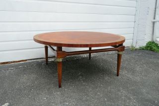 Mid Century Modern Inlay Round Coffee Table by Lane 1346 5